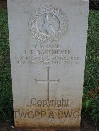 Dar Es Salaam War Cemetery - Rademeyer, John Theodore